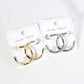 30MM CHAIN HOOP EARRINGS / 18K GOLD DIPPED