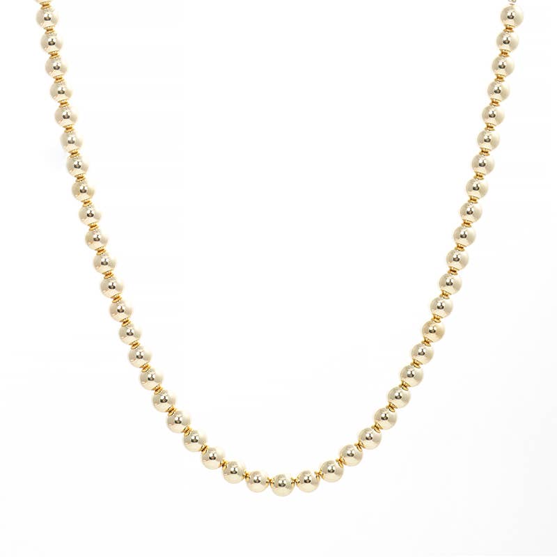 Gold Plated Bold Bead Necklace