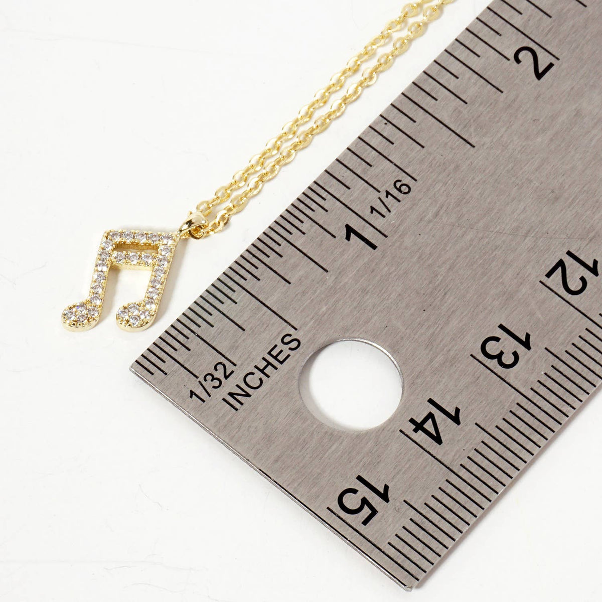 Musical-Note Pendant 18K-Gold-Dipped Necklace