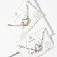 Cubic Zirconia Butterfly Carabiner Paperclip Link Ankle