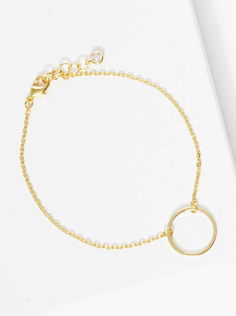 Minimalist Circular Charm Bracelet