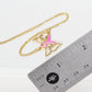 Breast Cancer Awareness Butterfly Wing Ribbon Necklace