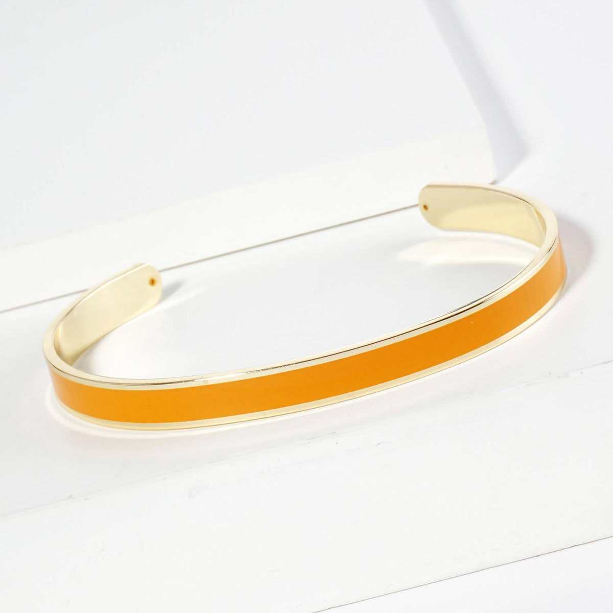 18K GOLD DIPPED ENAMEL COLOR GAME DAY CUFF BRACELET