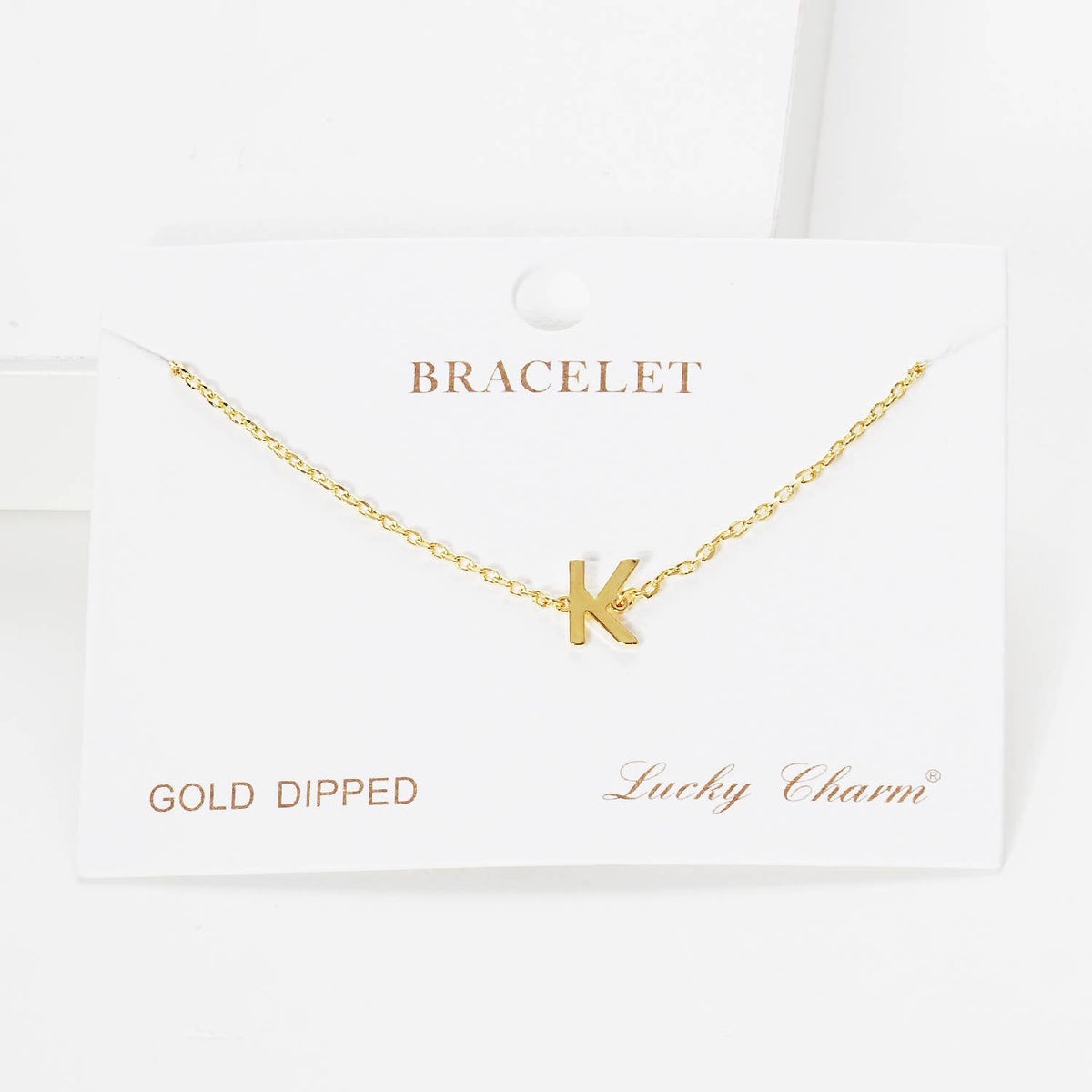 Gold Plated Initial Letter Bracelet