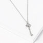 18K Gold Dipped Brushed Brass Key Pendant Necklace