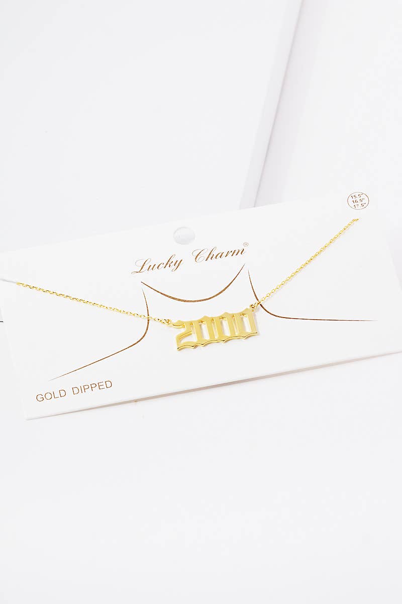 Gold Plated Birth Year Necklace