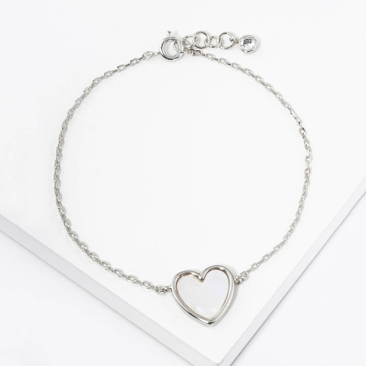 Minimalist Heart Charm Bracelet - Multi-Color Collection