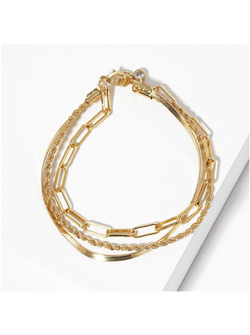Minimalist Multi-Layered Chain Bracelet