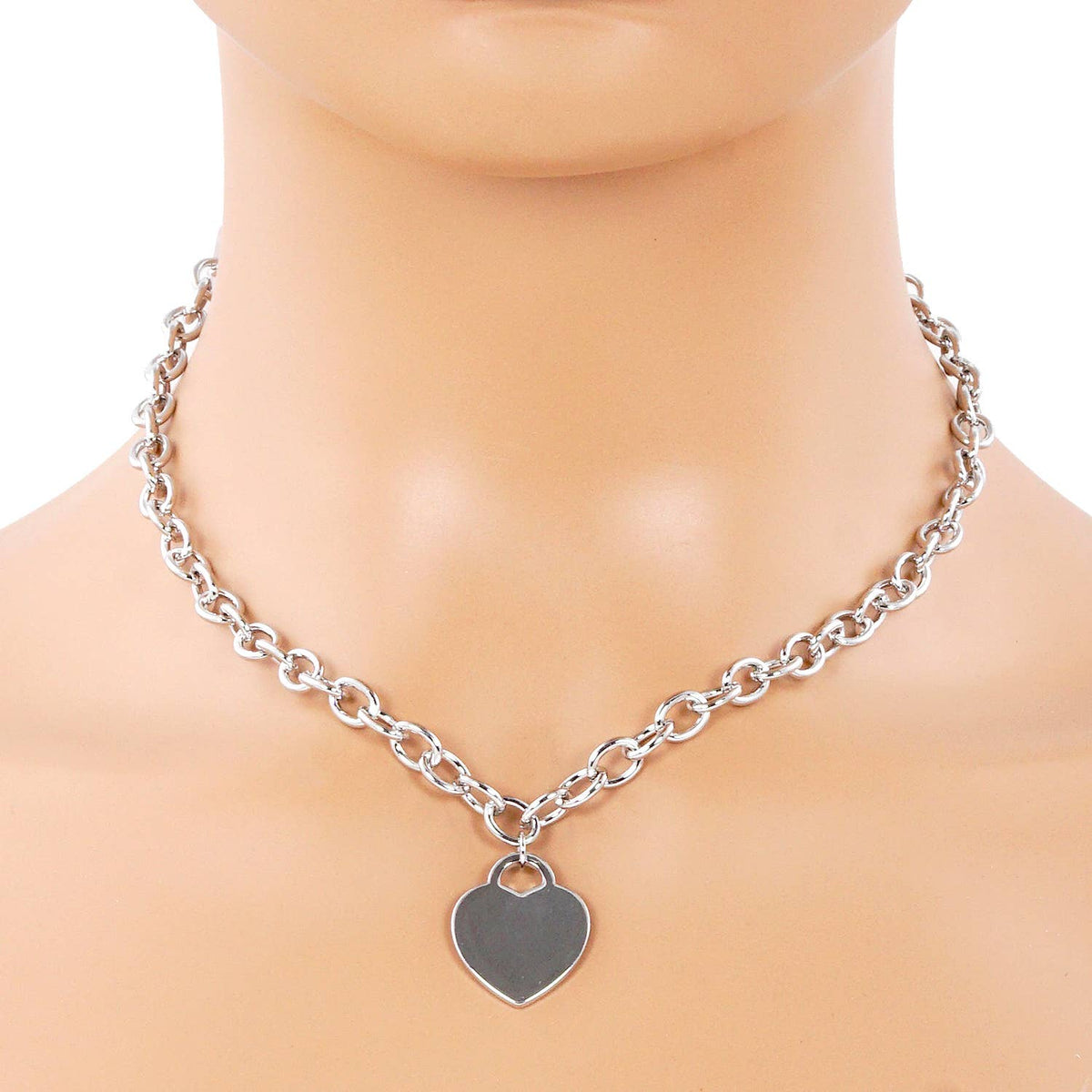 Heart Lock Pendant Necklace.