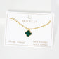 Minimalist Beaded Clover Charm Bracelet