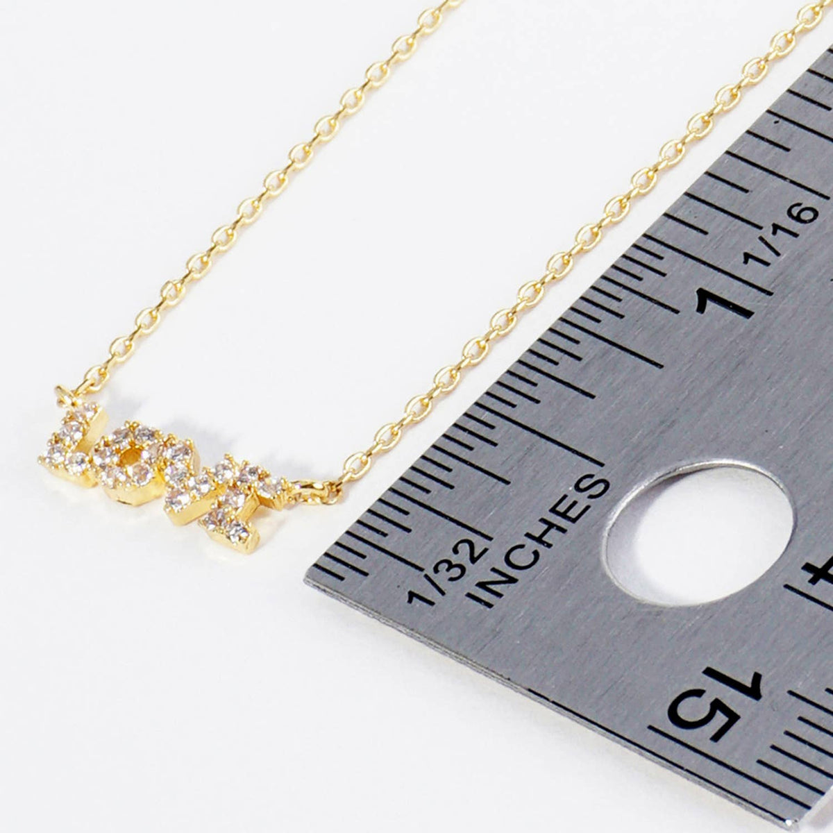 Dainty LOVE Letter Anklet with Pavé Cubic Zirconia