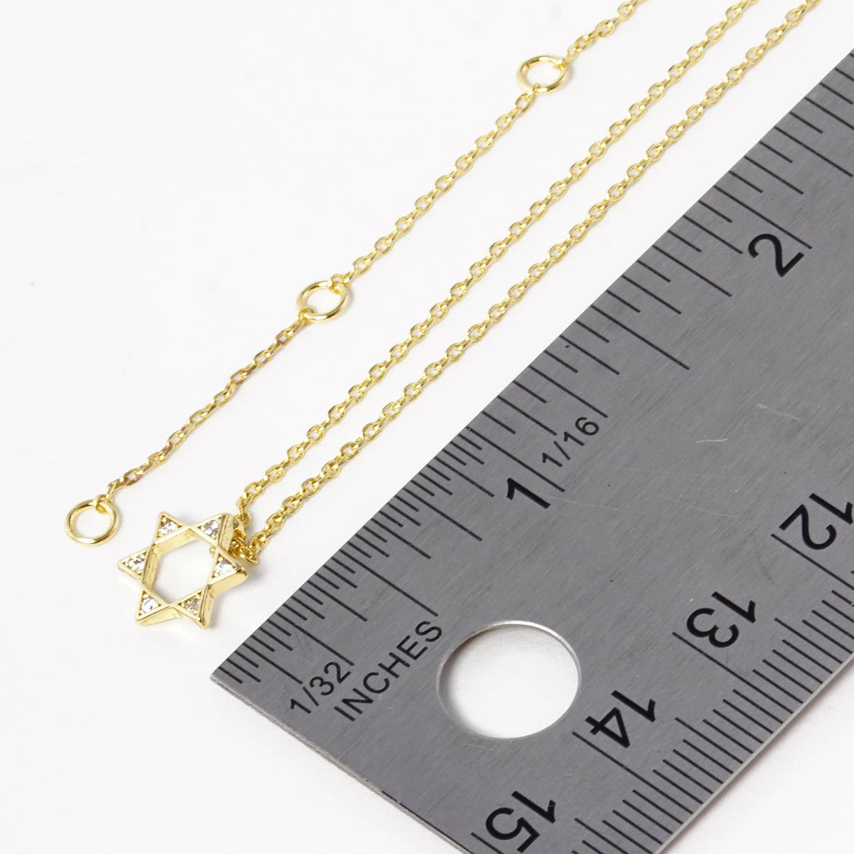Dainty CZ Star of David Pendant Necklace