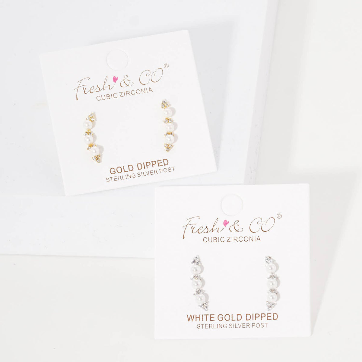 Cubic Zirconia Ear Climbers