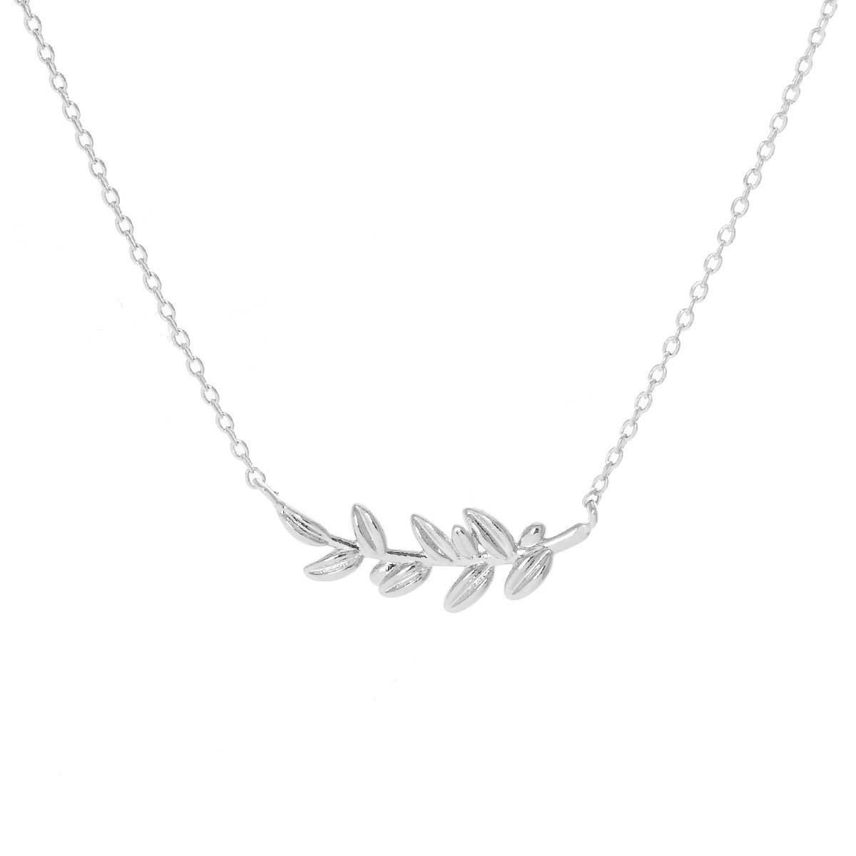 Gold Plated Sideway Monstera Leaf Necklace