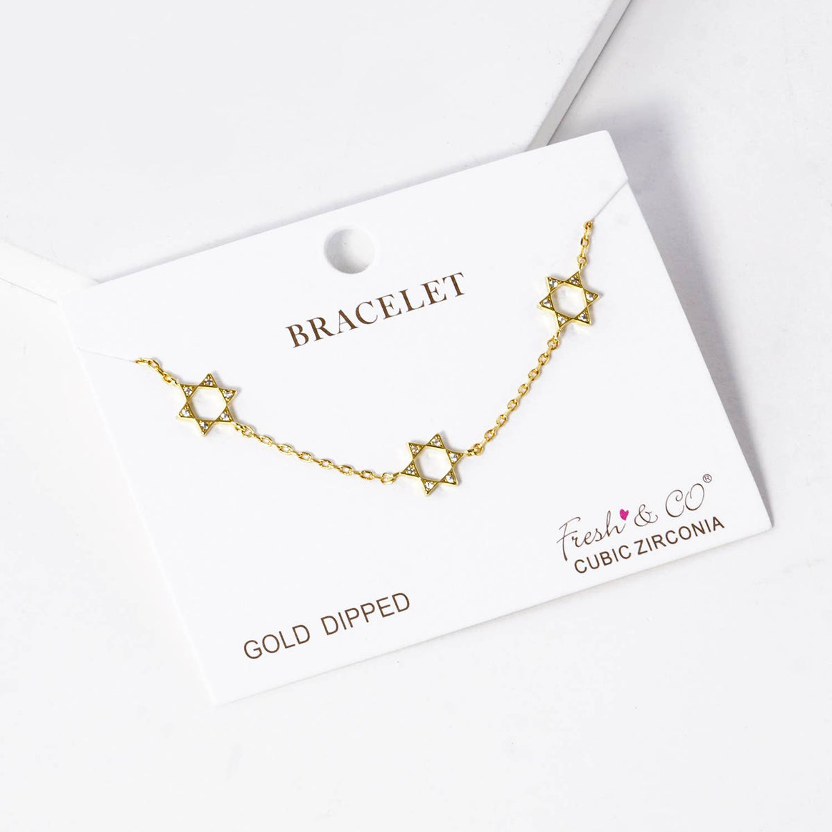 Celestial Star Station Bracelet with Cubic Zirconia Accents
