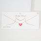 Gold Plated Opal Multicolor Heart Necklace