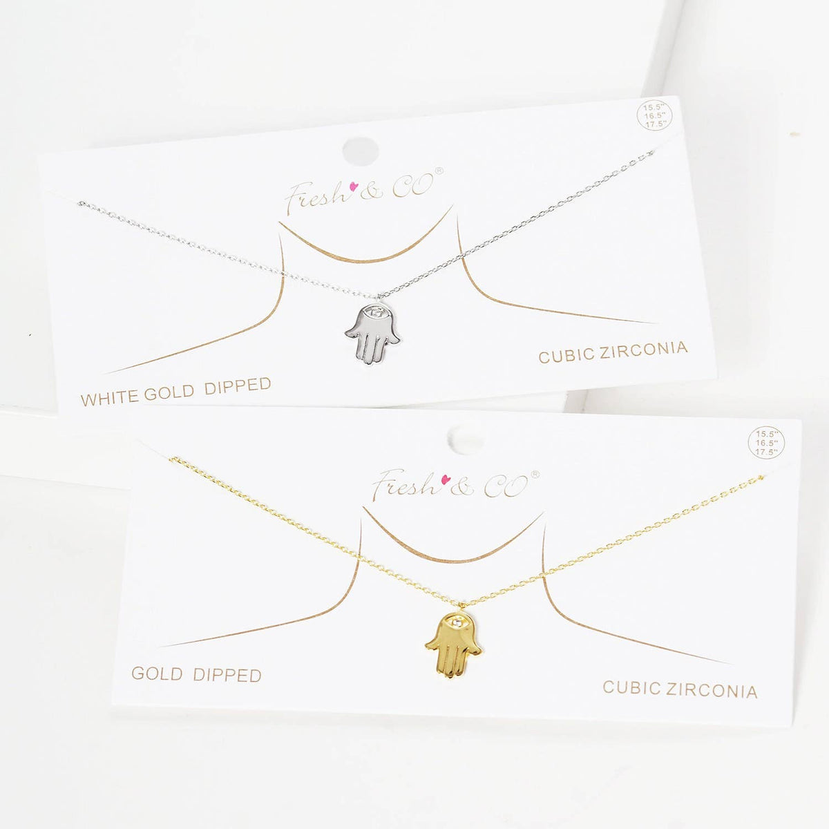 Gold Plated Hasma Hand Necklace