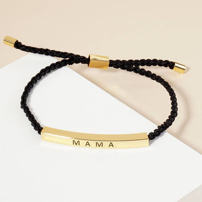 Inspirational Messages "MAMA" Tube Bar Bracelet