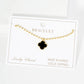 Minimalist Beaded Clover Charm Bracelet