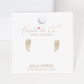Gold Angel Wing Stud Earrings