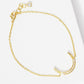 Minimalist Pavé Moon Charm Bracelet